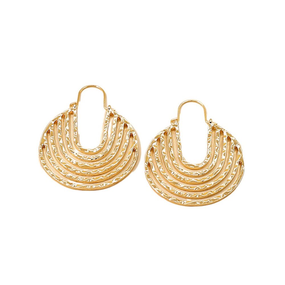 New! Anthropologie Gold Hoop Earrings (1052) NWOT